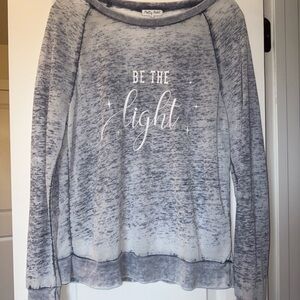 Gray/ Navy Long Sleeve Top - Be The Light